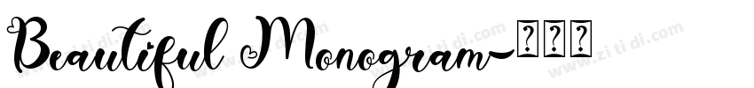 Beautiful Monogram字体转换